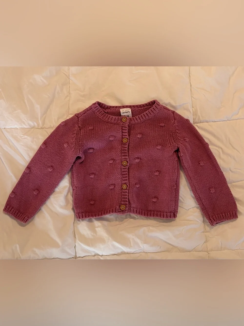 Carter's Girls Purple Knit Cardigan